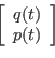 \begin{displaymath}\left [
\begin{array}{r}
q(t) \\
p(t)
\end{array}\right ]\end{displaymath}