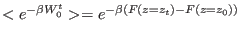 $ <e^{-\beta W_0^{t}}> = e^{-\beta (F(z=z_t) - F(z=z_0))} $