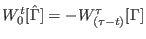 $ W_0^t[\hat \Gamma]=
-W^\tau_{(\tau-t)}[\Gamma]$