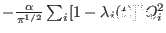 $ -\frac{\alpha}{\pi^{1/2}}\sum_i [1-\lambda_i(t)]^2Q_i^2$