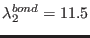 $ \lambda^{bond}_2 = 11.5$