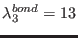 $ \lambda^{bond}_3 = 13$