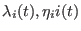 $ \lambda _i(t),\eta _i{i}(t) $