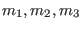 $ m_{1},m_{2},m_{3}$