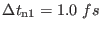 $ \Delta t_{\rm n1}=1.0~fs$