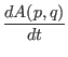 $\displaystyle {dA(p,q) \over dt}$